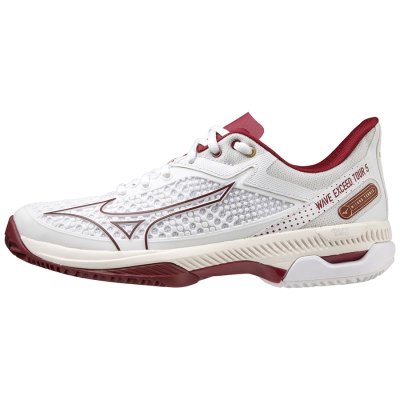 Zapatos Mizuno WAVE Exceed Tour 5 CC Mujer Blancos / Vino - Chile M879WMYGNH